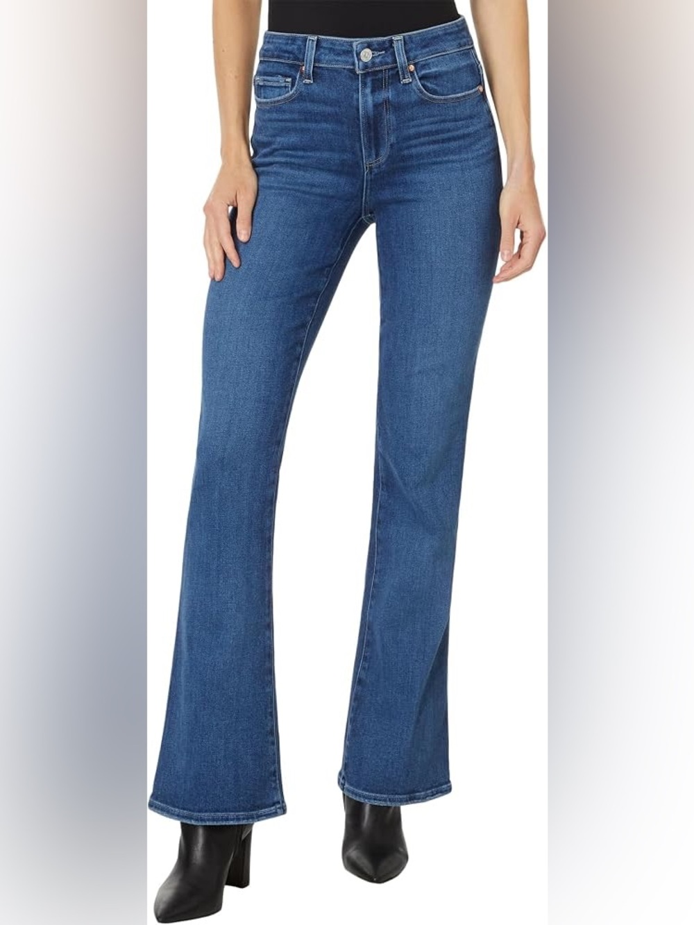 PAIGE High Rise Laurel Canyon Flare Jeans Dark Wash Sz 27